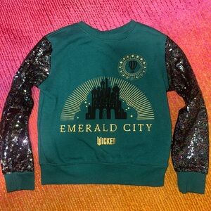 Wicked Emerald City Sweatshirt with Sequin Sleeves kids